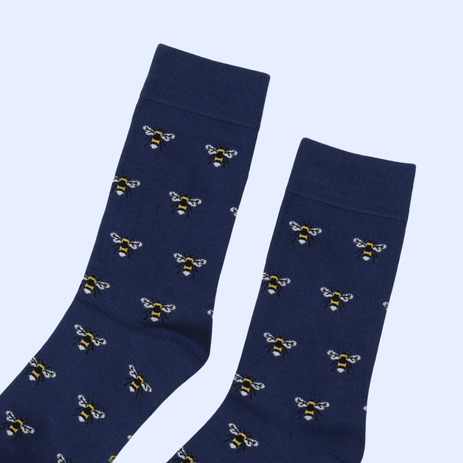 Bare Kind Socks - Vendita all'ingrosso Calzini - Unisex - Calzini con motivo ape piccolo | Calzini in bambù blu2