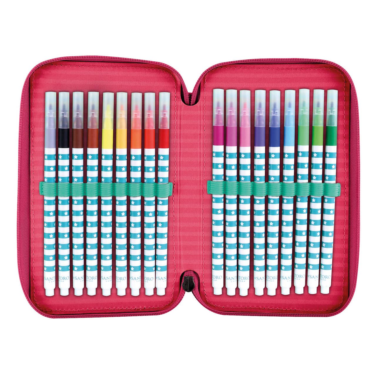 Santoro London – wholesale Pencil case/pouch – Bangoberry - Triple Filled Pencil Case - Tiggy Tiger5