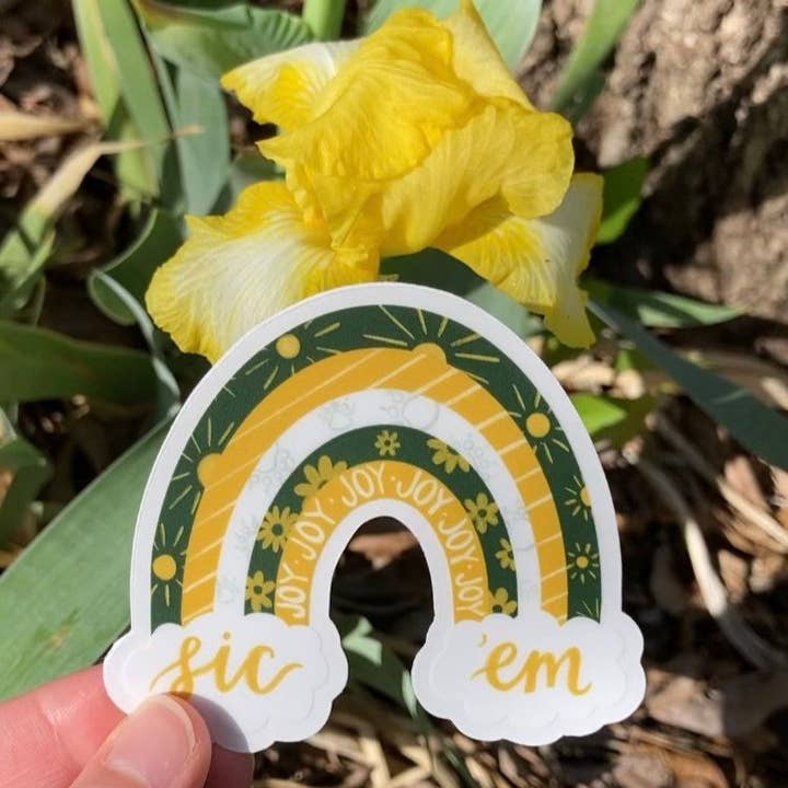 Designs with Jamie - Wholesale Sticker - Sic 'Em Bears Baylor Clear Sticker