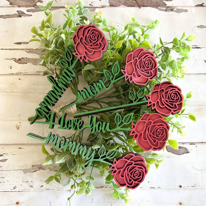 Wooden Roses P03533 for wholesale by Paisley Grace Makery