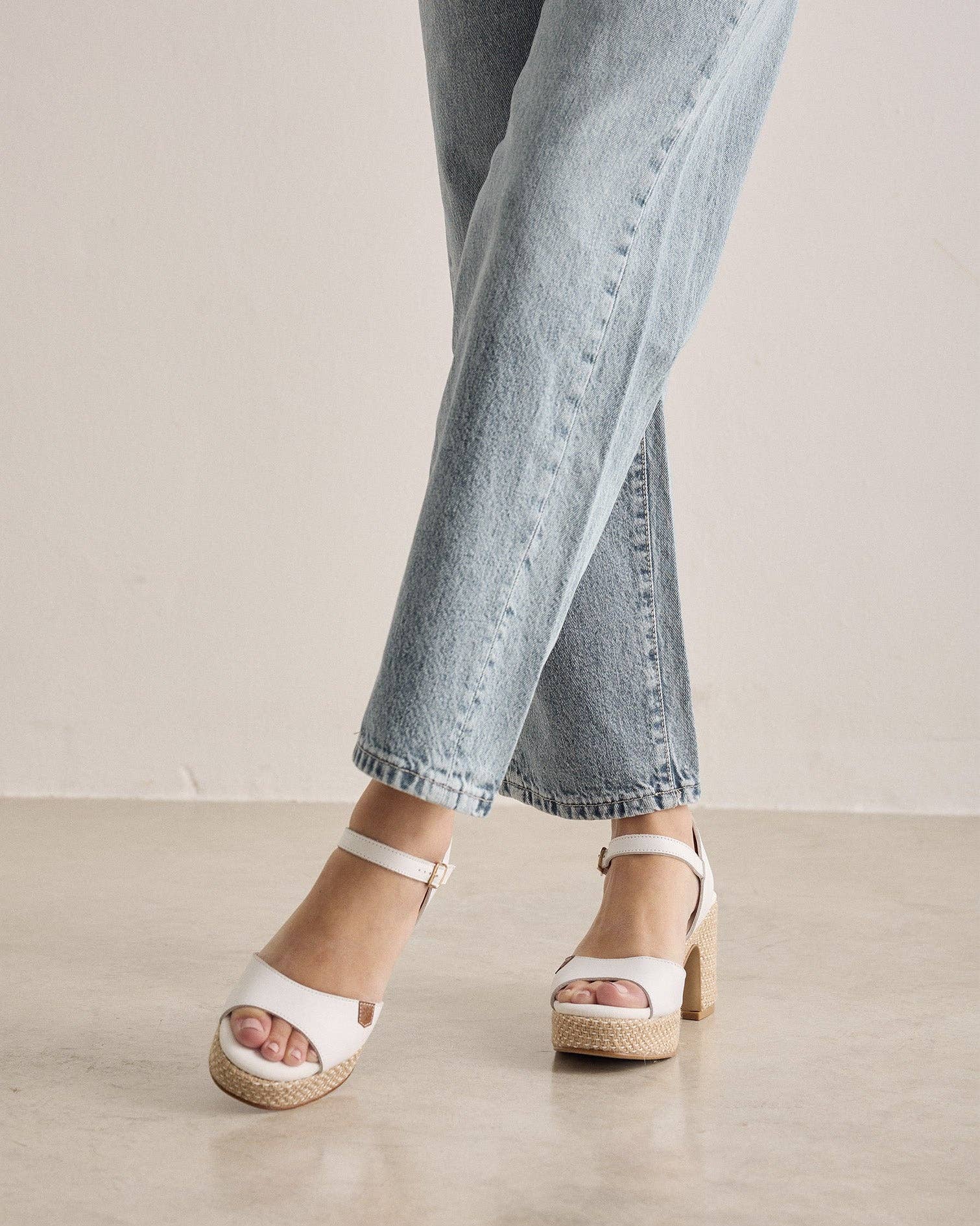 POPA - Wholesale Sandals - Women's - Daira White Leather Sandal7