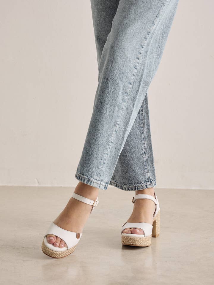 POPA - Wholesale Sandals - Women's - Daira White Leather Sandal7