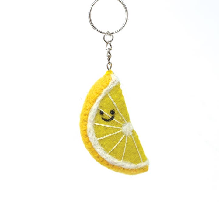 Black Yak Ltd – wholesale Keychain – Unisex – Felt Keychain - Lemon Keyring 1