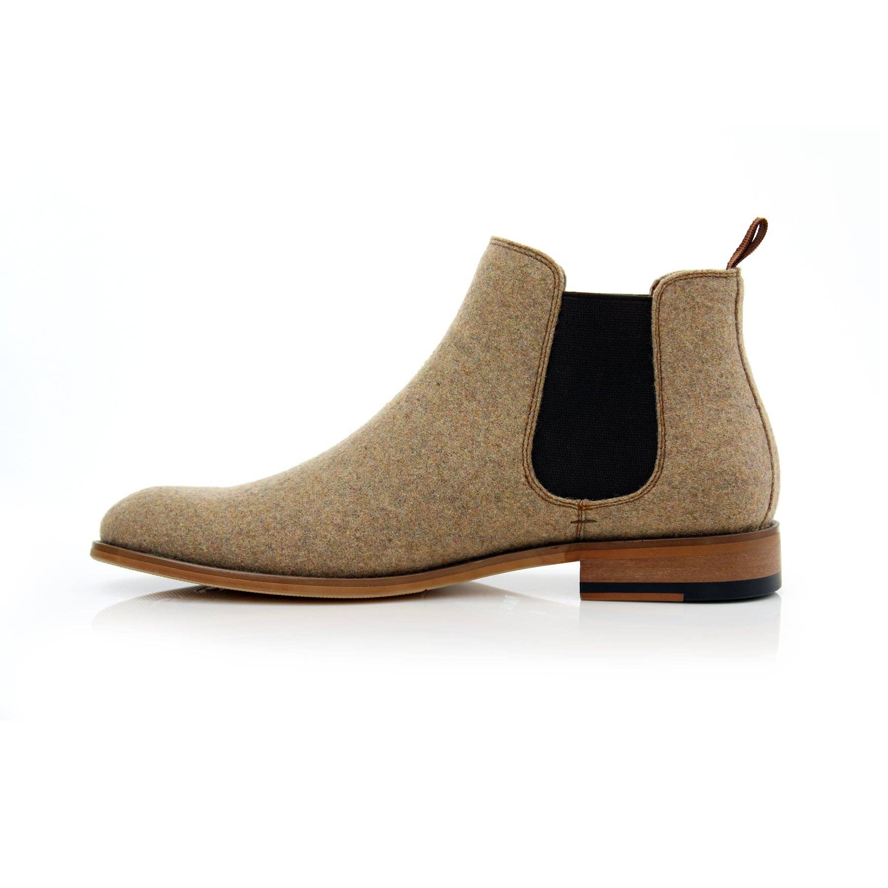 Camel Beige Barrett Polar Fox Men's Wool Chelsea Boots for wholesale on Faire3