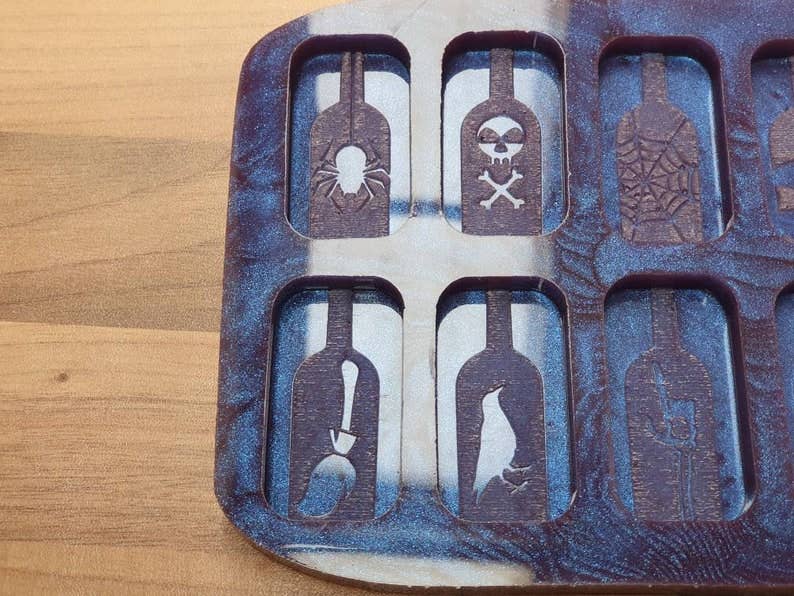 Mr Resin – wholesale Craft supplies – Halloween Bottles Wax Melt Silicone Mould - HB Style Size1