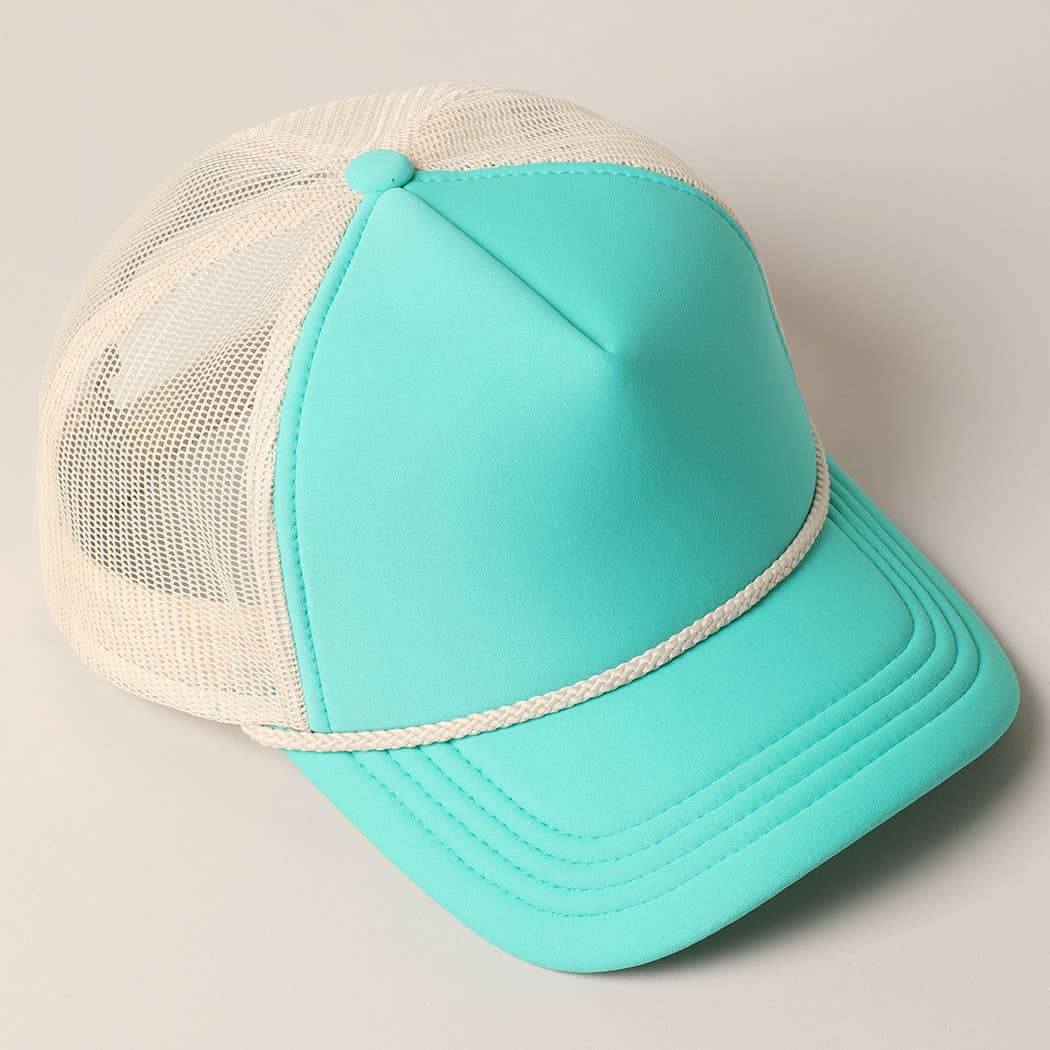 Fashion City – wholesale Trucker hat – Women’s – Plain Foam Rope Mesh Back Trucker Hat 29
