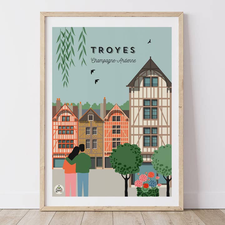 Locandina TROYES - Champagne-Ardennes per la vendita all'ingrosso da parte di Les Petits Yéyés