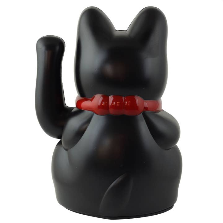 Tribal Trade GmbH - Wholesale Decorative Figurine - Lucky cat Maneki-neko waving cat 15cm black
