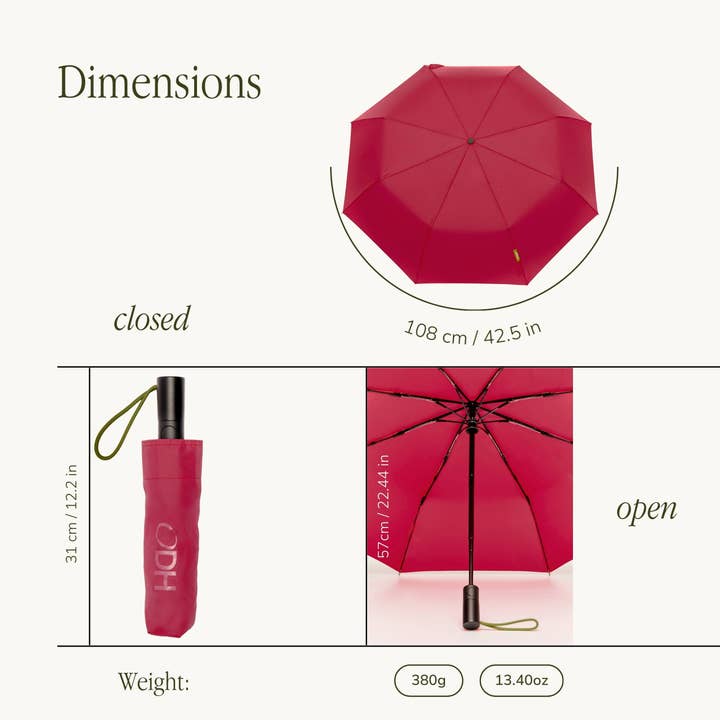 Original Duckhead EU - Vente Parapluie – unisexe - The Daily - Parapluie automatique écologique magenta4