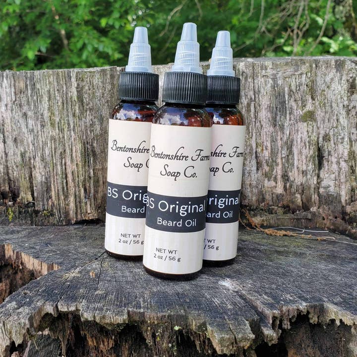 BS Original Beard Oil for wholesale by Bentonshire Farms Soap Co.