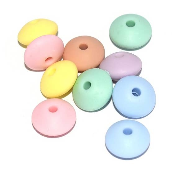 Cuenta de silicona pastel Camaieu x10 para venta al por mayor de Fais-le toi-même
