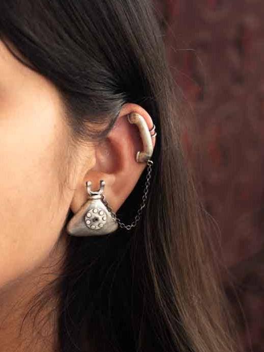 Quirky Telephone Earcuff for wholesale by Mirasalondon