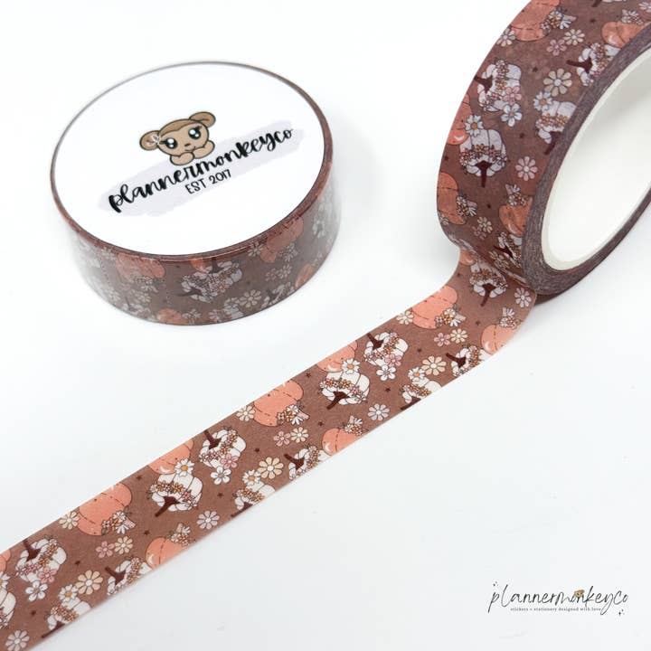 Efterårshøst Washi Tape | 15mm for engroshandel hos Plannermonkeyco