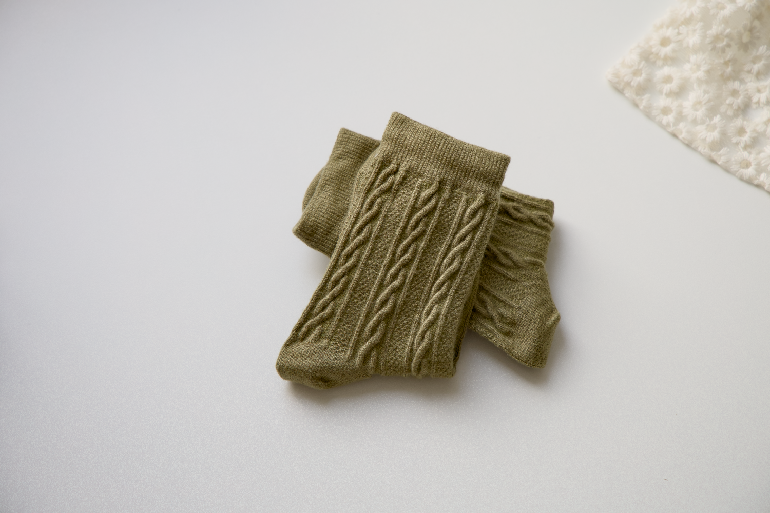 Happy Knits - Venta al por mayor Calcetines - Mujer - Calcetines retro Warm Twist - Calcetines de lana tejidos de color sólido3