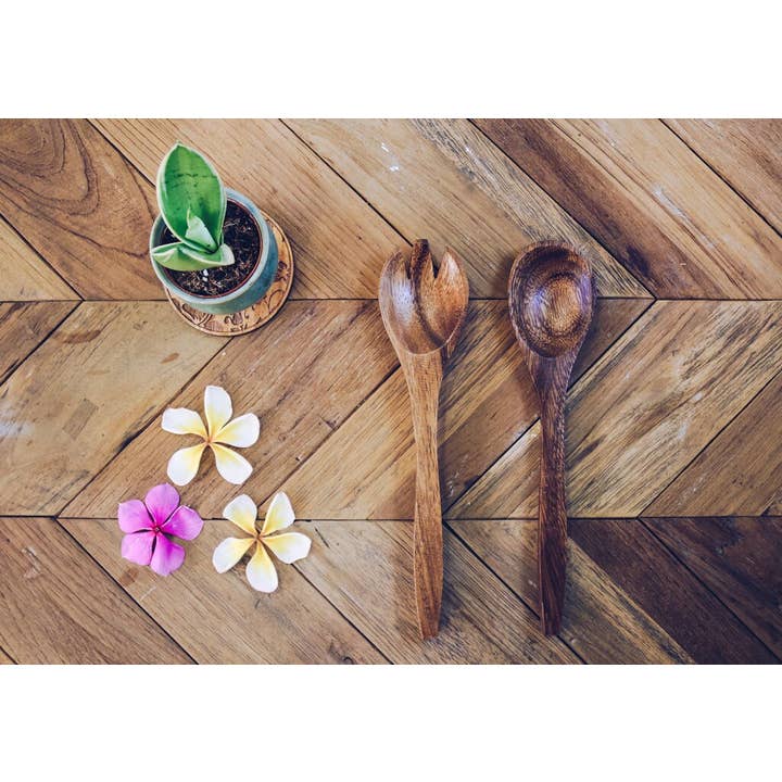 Woodware&Co - Wholesale Serving utensil - Acacia Wood Set Of 7 | Oval Design4