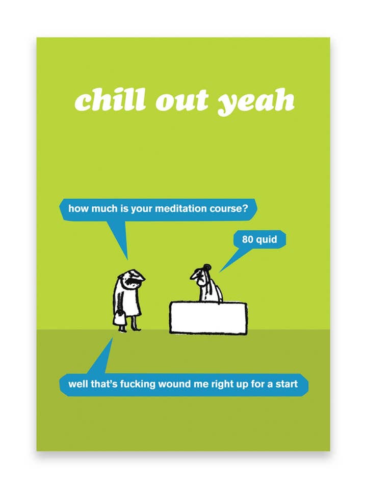 Rolig Chill Out Yeah A3 Poster av Modern Toss för wholesale av Brainbox Candy