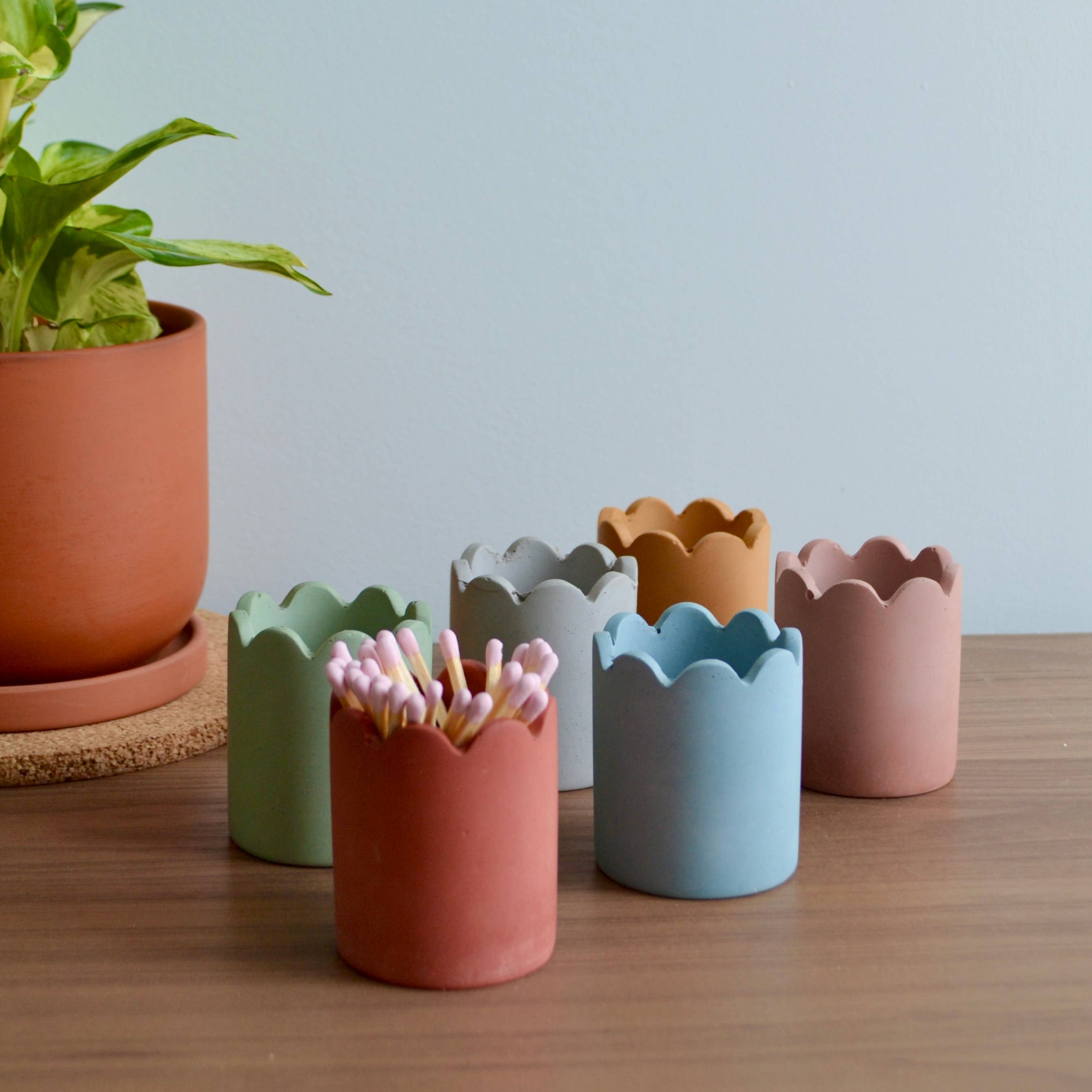 LindaMakess - Wholesale Match Holder - Scallop Match Pot with Match striker0