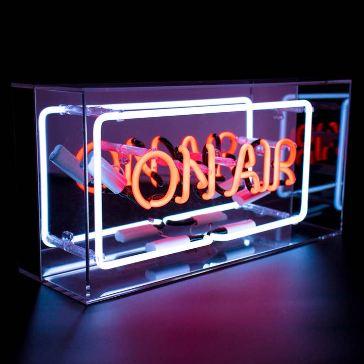 'On Air' Glass Neon Sign for wholesale by Locomocean Ltd
