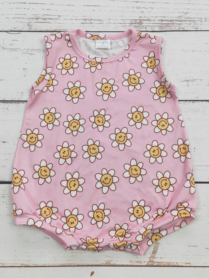 Baby Smile Flower Printed Romper for wholesale by sassy kids palace