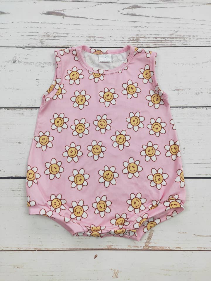 sassy kids palace - Wholesale Bodysuit (Non-Footed) - Baby - Baby Smile Flower Printed Romper