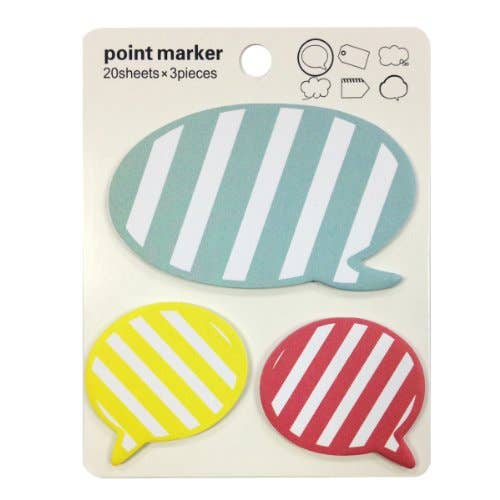 Wrapables Striped Talking Bubble Sticky Notes for wholesale by Wrapables.com
