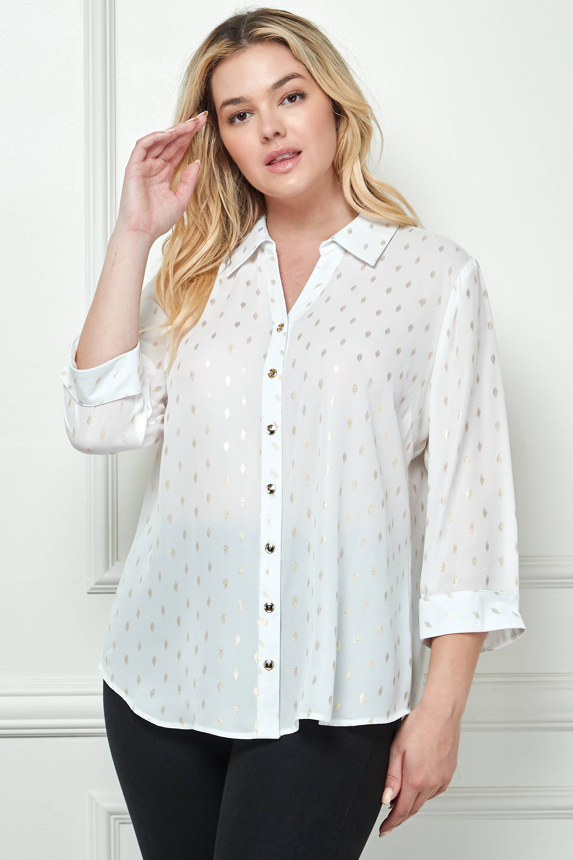 Winslow Collection - Vente Chemise à col boutonné – femme - CHEMISE BOUTONNÉE À COL JOHNNY GRANDE TAILLE G2214100FX14