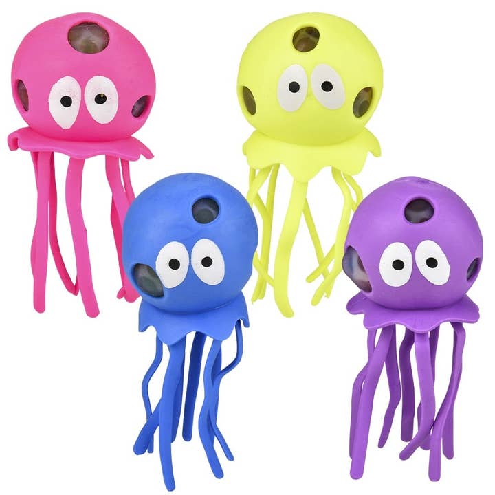 La Luna Bella - Toys - Wholesale Squishy Toy - Kids & Baby - 5.5" Squish And Stretch Beaded Octopus LLB Squishy Toys