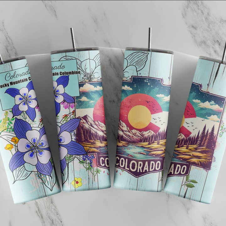 Colorado Tumbler, Colorado State Tumbler for wholesale by So Peachy Designs