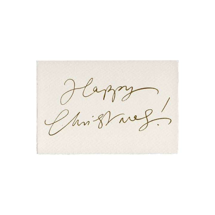 Happy Christmas (Scribble) Card in Red or Gold for wholesale by Scribble & Daub