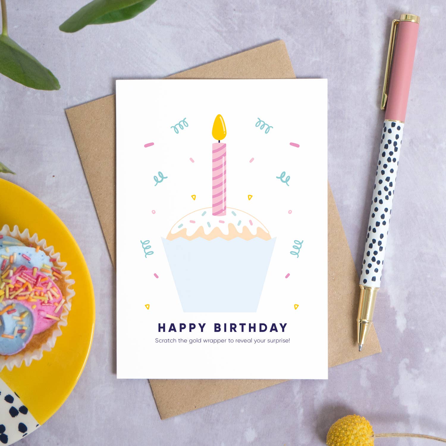 Joanne Hawker – wholesale Birthday card – Birthday Cake Scratch Card10