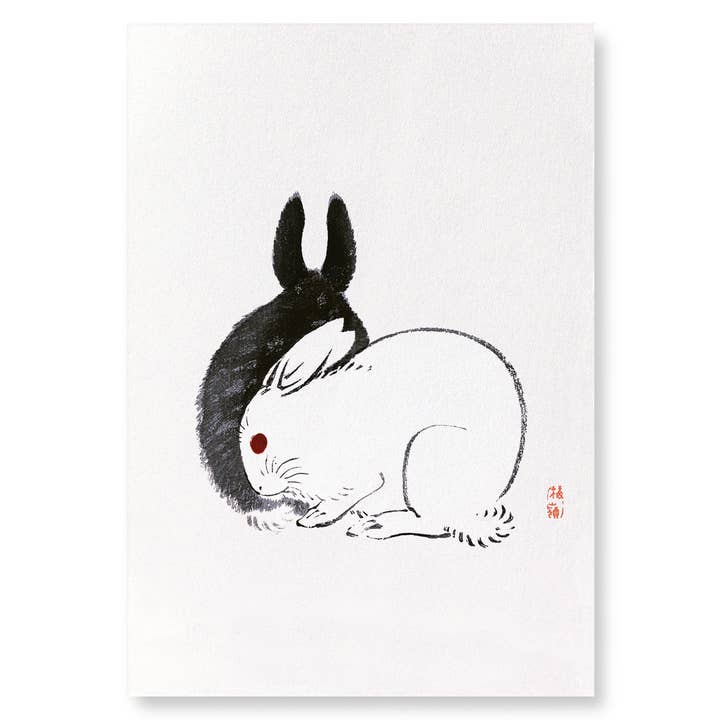 COUPLE OF RABBITS: Japanischer Kunstdruck für den Großhandel von Ezen Trade