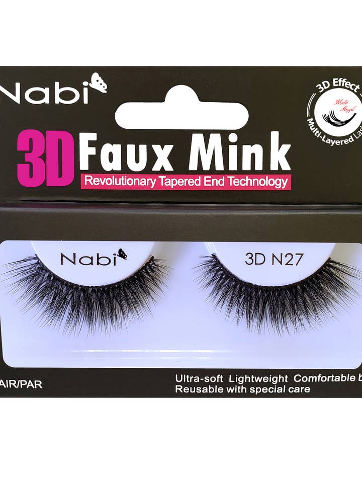 3D N27 - Nabi 3D Faux Mink Wimper 12ST/PAK voor wholesale door Nabi Cosmetic