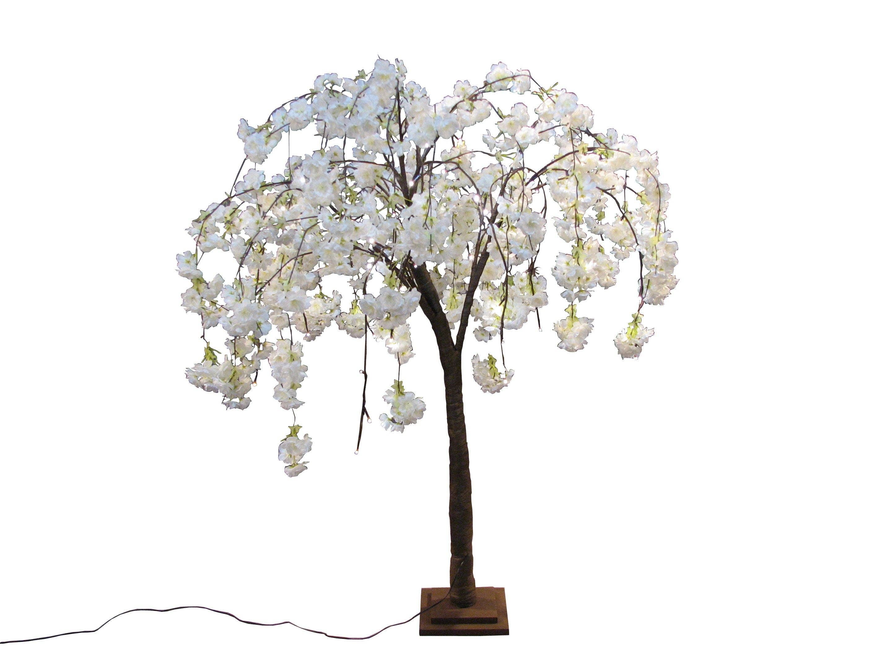 Hi-Line Gift Ltd. – Engroshandel Kunstige blomster – Lille kirsebærblomst træ med 66 varme hvide LED-lys1