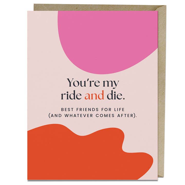 Nora McInerny My Ride and Die Card for wholesale by Knock Knock