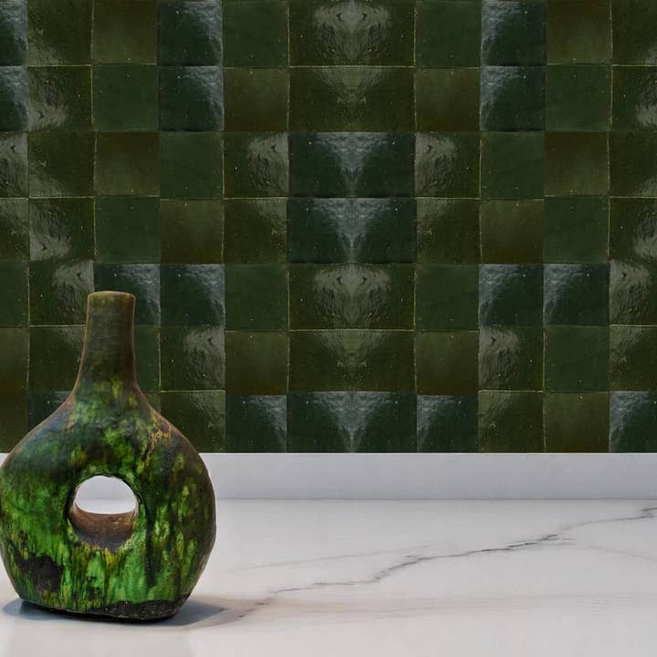 Moroccantastics - Wholesale Wall Tile - Cindered Olive Moroccan Zellige Tile – Square3
