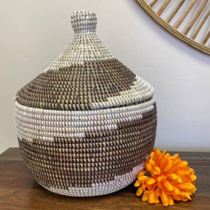 Gitzell FairTrade - Wholesale Basket - Assorted Sweet Grass Large Lidded Baskets10
