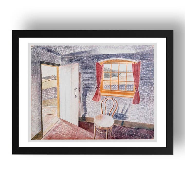 Interiør_ved_Furlongs_1939 af Eric Ravilious, 17x13" Ramme for engroshandel hos PERIOD PRINTS