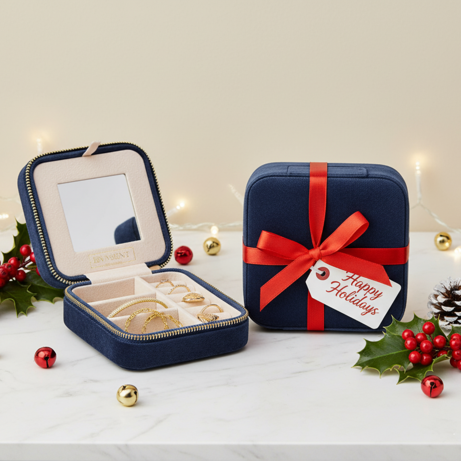 Benevolence LA - Wholesale Jewelry Box/Organizer - Plush Velvet Square Jewelry Box23