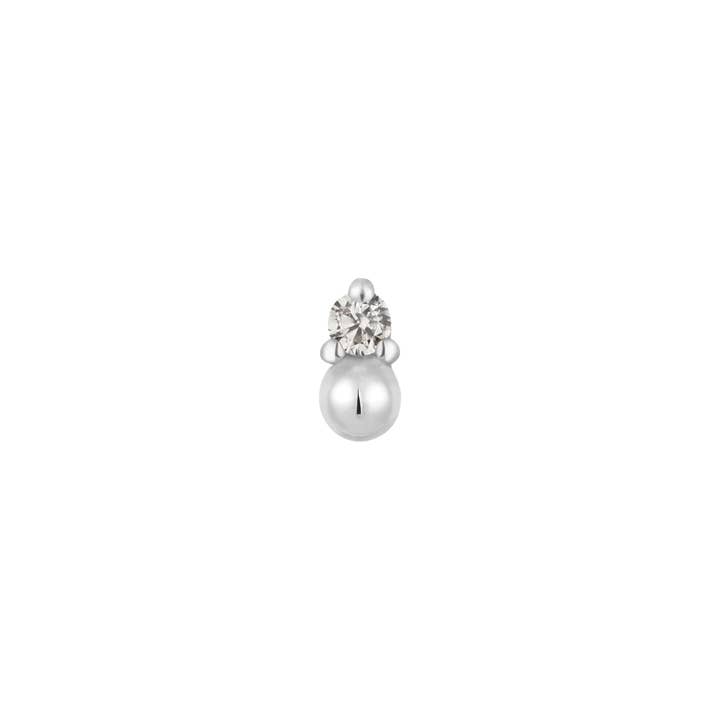 Piercing-zone - Wholesale Single Earring - Babe – CZ Dot – 14K Gold Threadless End1