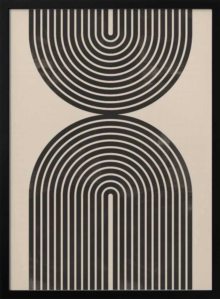 Ready2hangart, Inc. - Wholesale Art Print - "Black Arch Line Art" Wall Art0