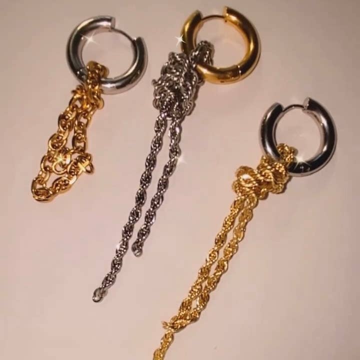 BDO knutna repörhängen - guld/silver för wholesale av COOKIE SHARK