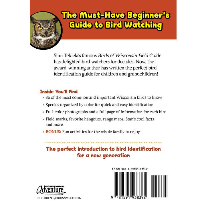 AdventureKEEN - Wholesale Book - Kids - Kids' Guide to Birds of Wisconsin