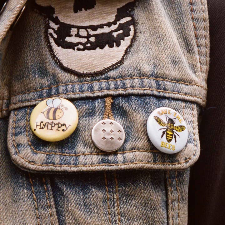 Eastvan bees – Großhandel Anstecker/Button – Rettet die Bienen Pin1