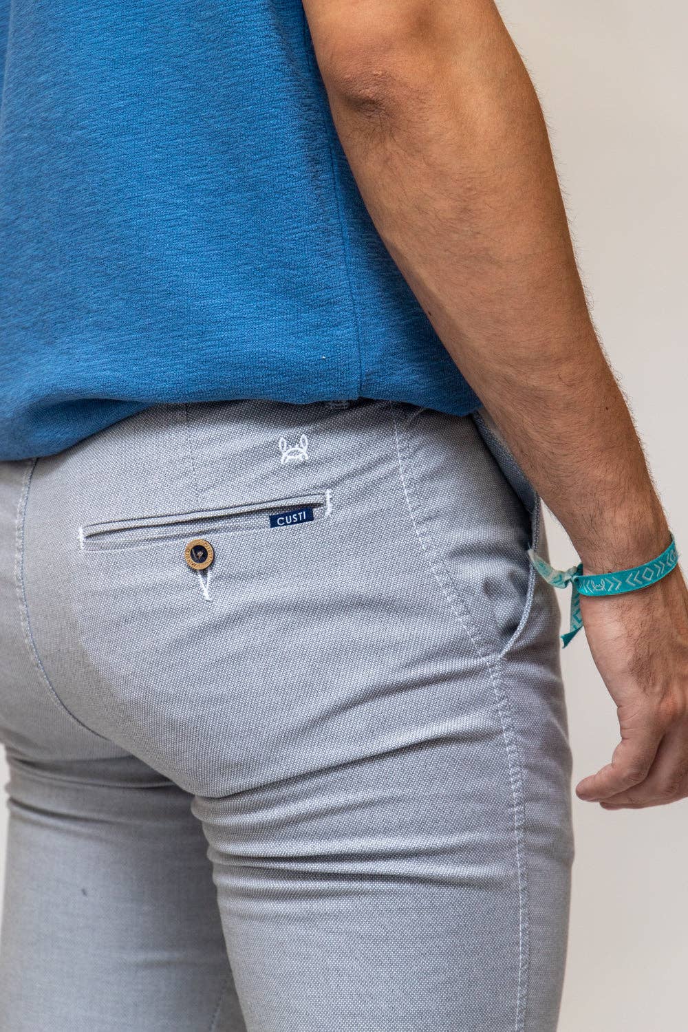 Custi Mikelo: Men's Clothing & Christmas Gifts - Wholesale Pants - Men's - White Patterned Chino Pants | Manzanares1