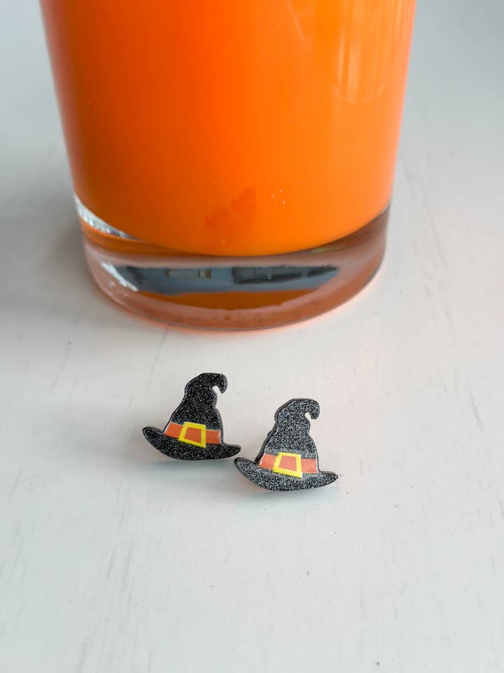 Pendientes «Sombreros negros de Halloween» para venta al por mayor de Harris Girls & Co.