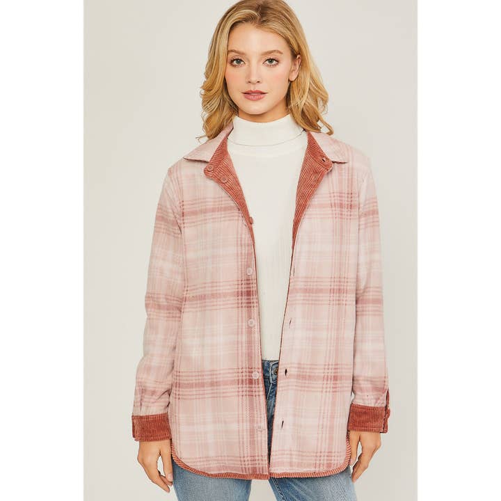 Apolline - Wholesale Shirt Jacket/Shacket - Women's - Corduroy Reversible Button Down Jacket6