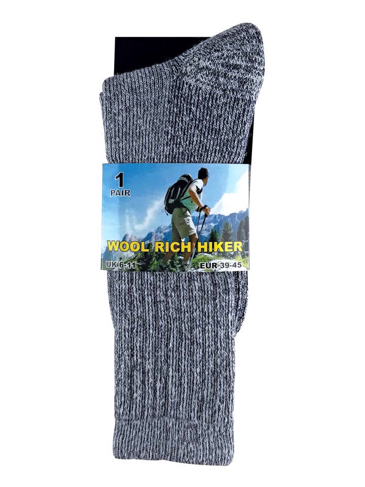 Pontivia Commerce – wholesale Socks – Men's – 2 pack mens breathable cushioned thermal wool hiking1