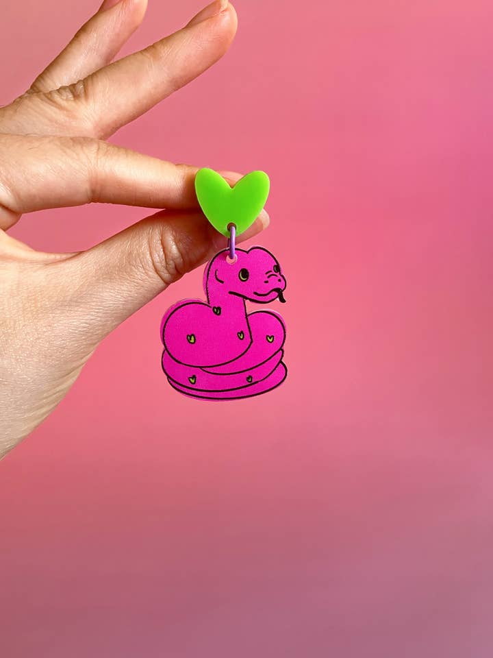 Halb und Halb Schlange - handgefertigte Ohrringe für den Großhandel von Westmount Art UK