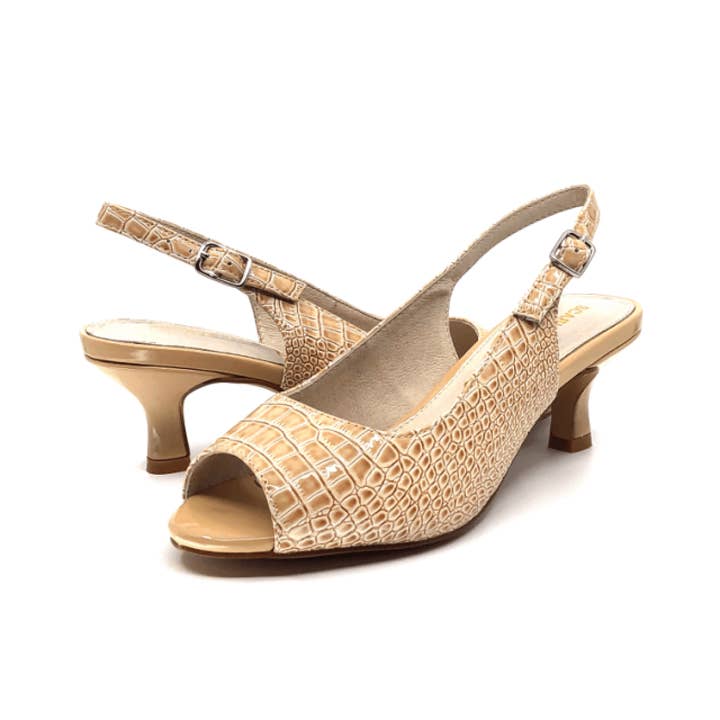 SCARLETTOS - Wholesale Lage hakschoenen - Dames - Beige lage hak slingback I Bonnie van Scarlettos