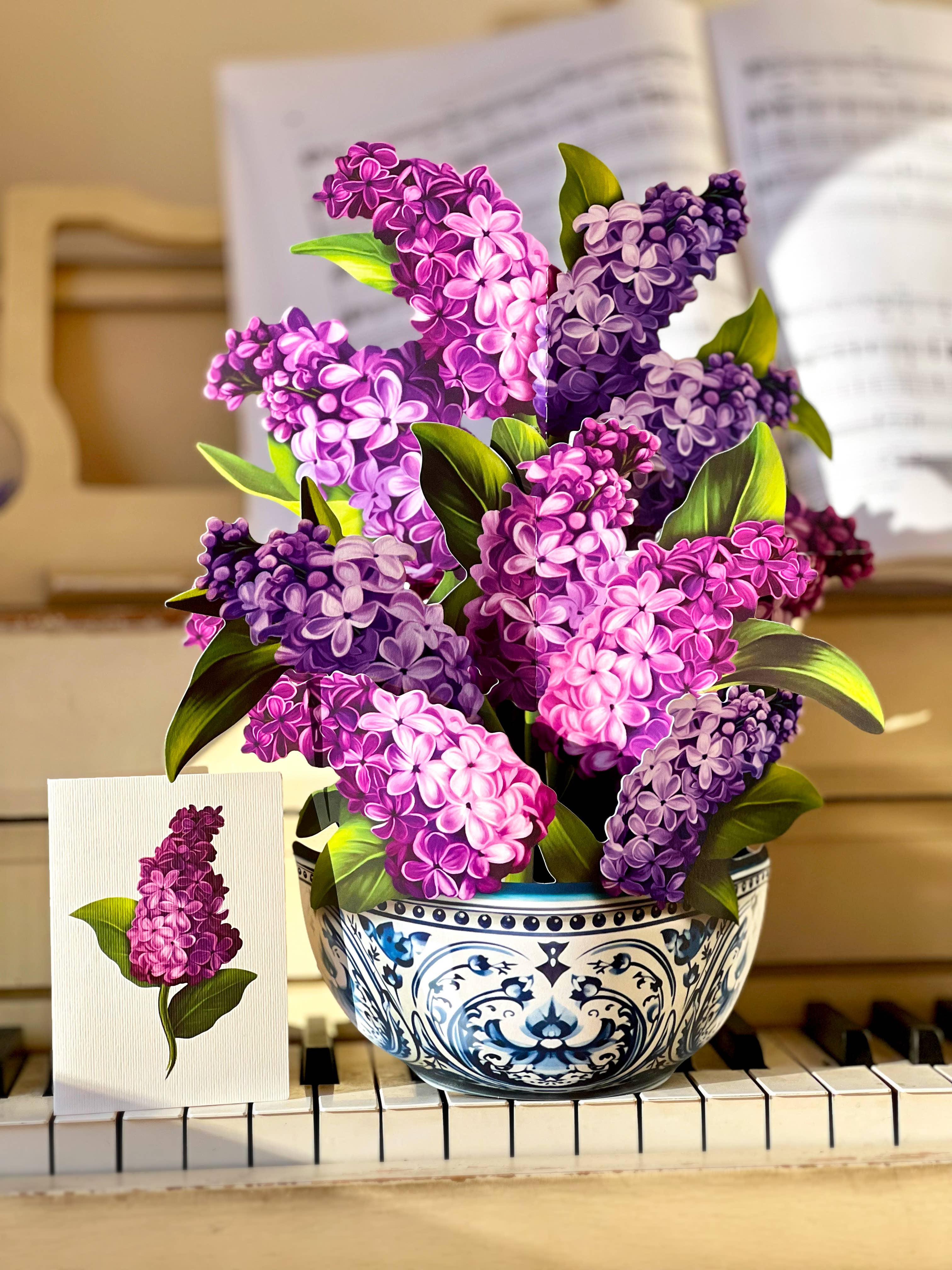 FreshCut Paper LLC - Wholesale Everyday Greeting Card - Garden Lilacs (8 Pop-up Greeting Cards)4